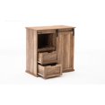 thumbnail image 4 of Benjara Rustic Wine Cabinet with Barn Door and 2 Drawers, Natural, 4 of 5
