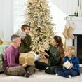 thumbnail image 5 of Best Choice Products 7.5ft Pre-Lit Flocked Full Aspen Noble Fir Christmas Tree w/ 700 2-in-1 Glowing LEDs, 5 of 10