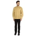 thumbnail image 2 of Bestman Solid Long Sleeve Shirt For Mens Front Double Button Placket Chinese Collar Shirt, 2 of 7