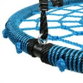thumbnail image 3 of 40 Inch Spider Web Round Rope Swing with Adjustable Ropes, 2 Carabiners, Blue & Black, 3 of 9