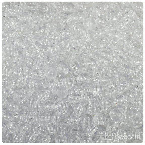 BeadTin Crystal Transparent 6mm Round Craft Beads (500pcs)