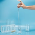 thumbnail image 4 of Pipetas de gotero graduadas 2 piezas 50ml reutilizables de vidrio borosilicato para transferencia de líquidos para laboratorio, química, transparente, 4 of 5
