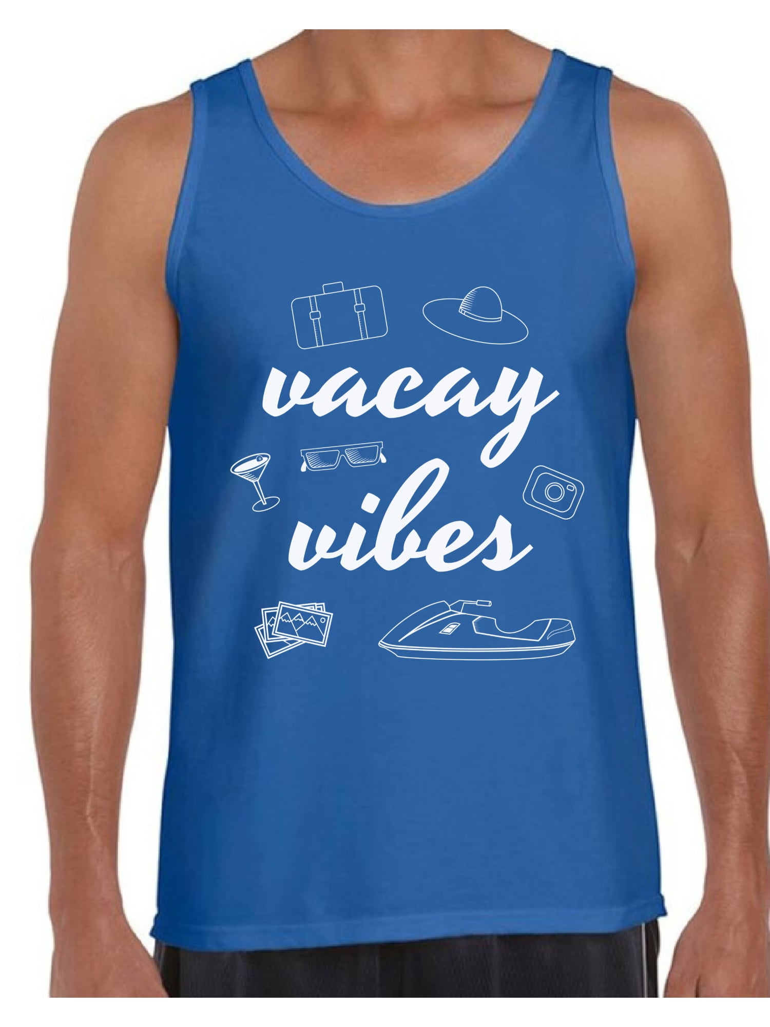 Awkward Styles Vacay Vibes Tank Top for Men Beach Tank Summer Workout