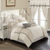 thumbnail image 3 of 24 Piece Marian Complete bedroom in a bag Pinch Pleat Ruffled Designer Embellished Bed In a Bag Comforter Set, 3 of 5
