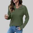 thumbnail image 2 of JYnXIANTI Long Sleeve Shirts for Women Fall Outfits Lightweight V Neck Casual Tops Loose Comfort T Shirts Winter Clothes, 2 of 6