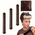 thumbnail image 1 of Heatless Hair Curler，Heatless Overnight Headband Rods，No Heat Velvet Rods to Sleep In，Heatless Soft Curling Rods for All Hair Types, 1 of 8