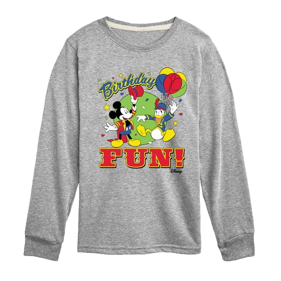 Disney - Birthday - Ring Master Mickey & Donald Fun - Youth Long Sleeve Graphic T-Shirt