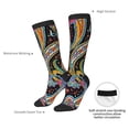 thumbnail image 4 of Rateoe Watercolor Romantic Paisley Pattern Women’s Knee High Crew Socks,Trouser Socks Comfortable, Breathable, Moisture-Wicking and Soft, 4 of 6