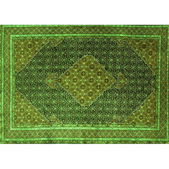 Ahgly Company Indoor Rectangle Persian Green Traditional Area Rugs, 2' x 5'