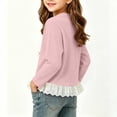thumbnail image 6 of Acaics Girls' Long-Sleeve Layering T-Shirt: Round-Neck Ribbed Long-Sleeve Casual and Comfortable Base Layer Top With Lace Hem, Suitable for Ages 0–11, 6 of 10