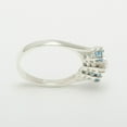 thumbnail image 5 of LBG Classic 10k White Gold Cultured Pearl & Blue Topaz Womens Anniversary Ring - Size 5.25, 5 of 6