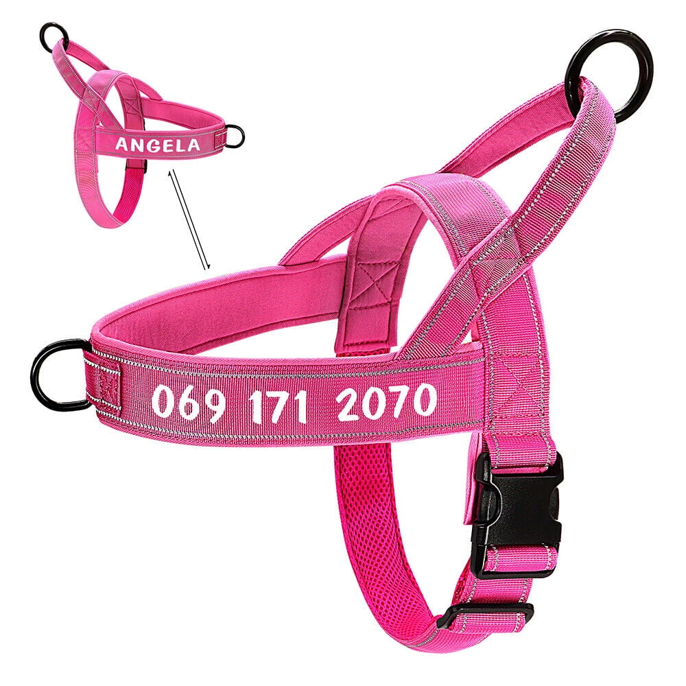 Pet Artist No Pull Dog Harness for Medium Large Dogs Reflective Personalized Name ID Strap Vest Front Leading