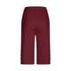 thumbnail image 4 of Leggings capri de 7/8 para mujer: color liso, ligeros, transpirables, cintura elástica para el verano, tallas S-XXXL, 4 of 5