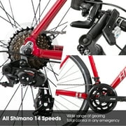 Hiland Aluminum Road Bike,Shimano 14 Speeds, 53/57cm Frame, Racing Bike for Men Mens Racing Bike