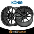 thumbnail image 2 of Konig 57B Dekagram 17x8 5x100 +40et Semi-Matte Black Wheel, 2 of 5