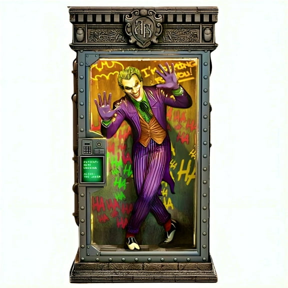 The Bradford Exchange The Joker Issue #1 from Batman: Arkham Asylum Light-Up Cell Block Villain Sculpture Collection 7-inches
