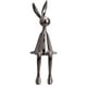 thumbnail image 1 of Estatua de conejo sentado coleccionable, figura de conejo, escultura decorativa para el hogar gris oscuro S, 1 of 8