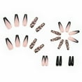 Short Acrylic Nails 2 Acrylic Tips Clear Coffin False Nails with Glue