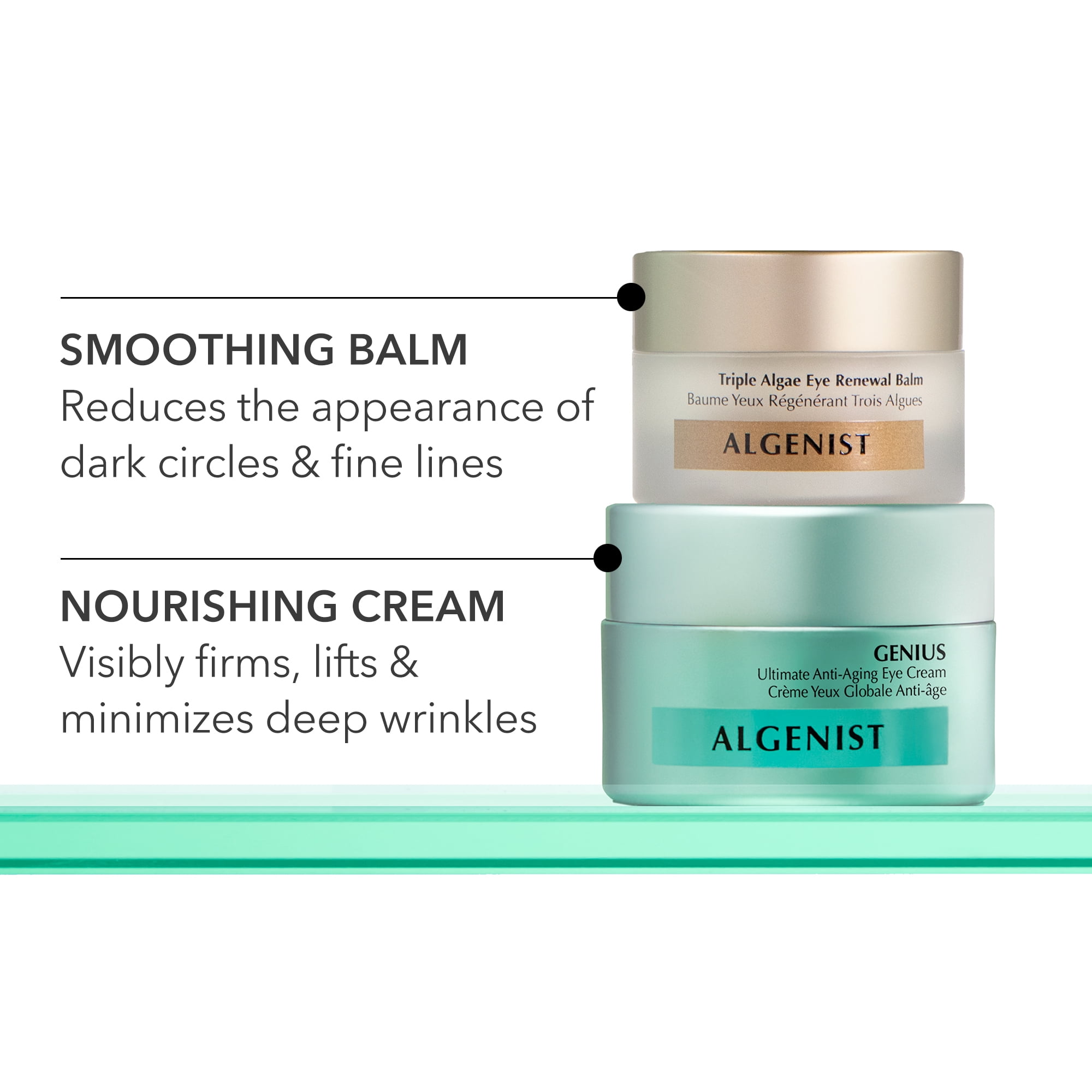 Algenist Triple Algae Eye Renewal Balm - Hydrating Vegan Eye Cream with Caffeine, Alguronic Acid & Vitamin E to Help Reduce Dark Circles, Puffiness, Fine Lines & Wrinkles - Travel Size (0.5 oz)