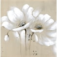 thumbnail image 2 of Atelier B Art Studio 12x12 White Modern Wood Framed Museum Art Print Titled - White abstract wild flowers, 2 of 4