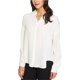thumbnail image 1 of 1.STATE Camisa con botones y volantes para mujer, blanca, grande, 1 of 1