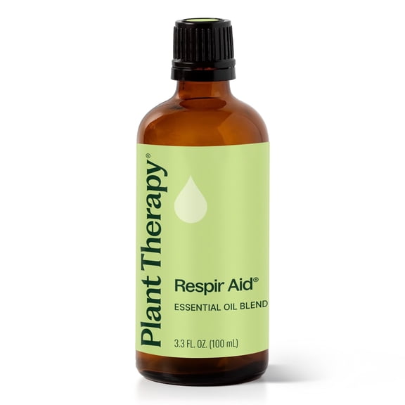 Plant Therapy Respir Aid Essential Oil Blend 100 mL (3.3 oz) Sinus, Airway and Congestion Clearing Synergy Blend 100% Pure, Undiluted, Natural Aromatherapy
