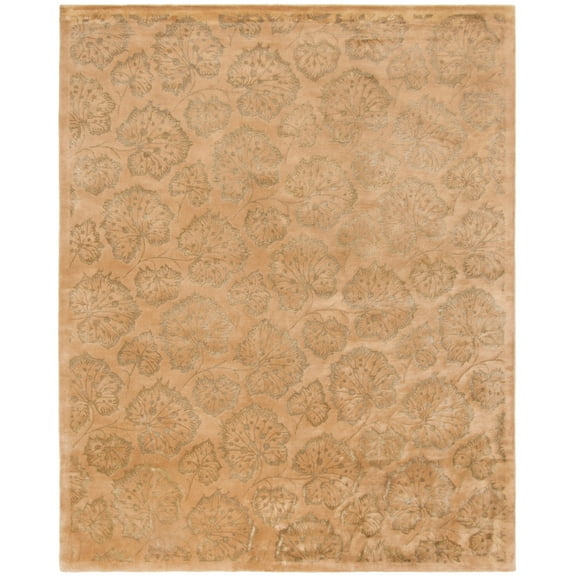SAFAVIEH Martha Stewart Geranium Leaf Floral Area Rug, Toffee, 8'6" x 11'6"