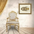thumbnail image 3 of Vision Studio 14x12 Gold Ornate Wood Framed with Double Matting Museum Art Print Titled - French Marquetry I, 3 of 4