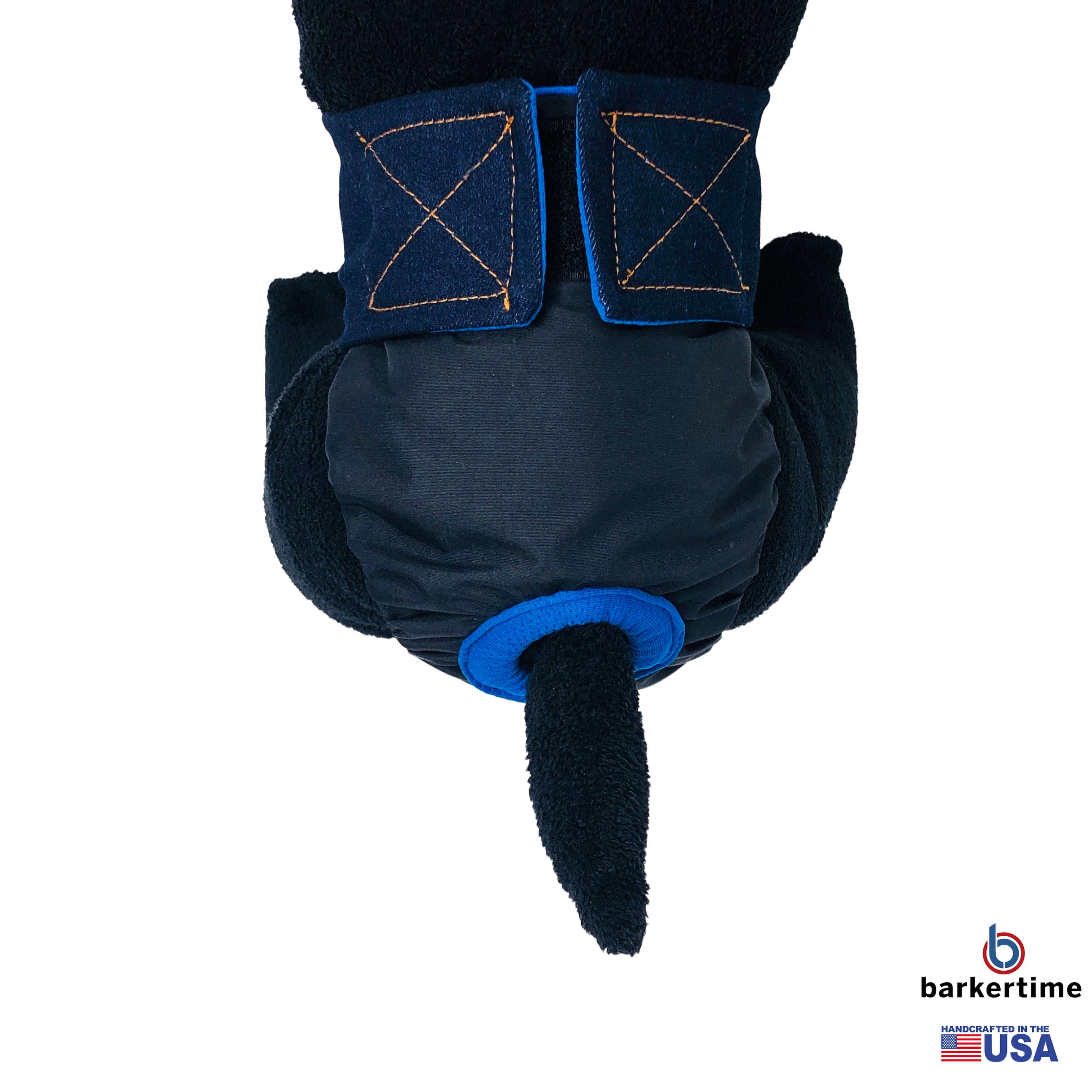 Barkertime Denim on Black Dog Diaper