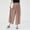 #281-Pink, variant on Womens Plus Size Casual Wide Leg Pants Chiffon Pleated Long Solid Color Skirt Pants For Summer Beach Daily Flowing Elegant Wear