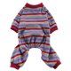 thumbnail image 1 of Perrito cuadrúpedo cuello alto camisa a rayas de colores suave pijama de cachorro, 1 of 5