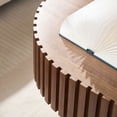 thumbnail image 2 of Hassch Modern Oval Coffee Table, 43.7" Accent Center Table with Pedestal Base, Compact Design for Living Room and Bedroom, Easy Assembly, Walnut Finish, 2 of 7