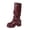 Wine, variant on Womens Knee High Boots,Knee High Boots for Women - Modern Tall Dress Boots with Clean Structured Upper,Round Toe Knee Boots,Platform Sole and Slouchy Shaft Fashion Boots, Casual Footwear for Winter