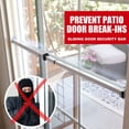 thumbnail image 4 of SecurityMan Sliding Door Security Bar - Dual Use as Patio Door Security Bar or Window Security Lock with Anti Lift Safety - Child Proof and Adjustable 19"-51" - Constructed of High Grade Iron - White, 4 of 15