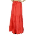 thumbnail image 2 of Bimba Jupe Longue Évasée Boho Taille Élastique en Rayonne Boho, 2 of 10
