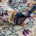 thumbnail image 5 of Hauteloom New Bodrum Oriental, Traditional Living Room, Bedroom Area Rug - Colorful Floral Medallion Carpet - Vintage Distressed - Orange, Red, Purple, Dark Blue - 5'3" x 7'3", 5 of 6