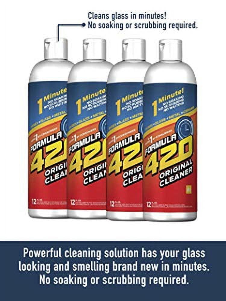 Formula 420 Glass Metal Ceramic Pipe Cleaner 12 Oz Bottles 4 Pack