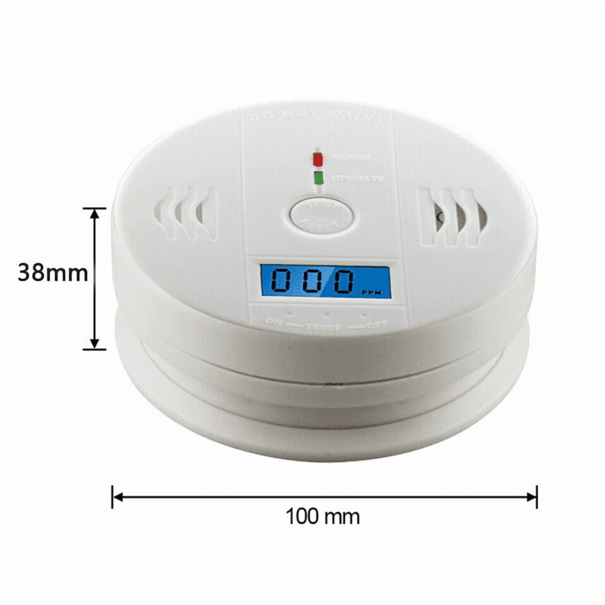 4 Pack LCD Display CO Carbon Monoxide Gas Detector Device Home Safety Alarm Detector