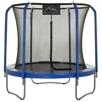 Machrus Skytric 8 FT Round Trampoline Set with Premium Top-Ring Flex Frame Safety Enclosure System