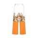 thumbnail image 4 of Pantalones Casuales de Mujer de Impresión Floral Cintura Elástica Suelta, Pantalones de Pierna Ancha Recta con Bolsillos, 4 of 5