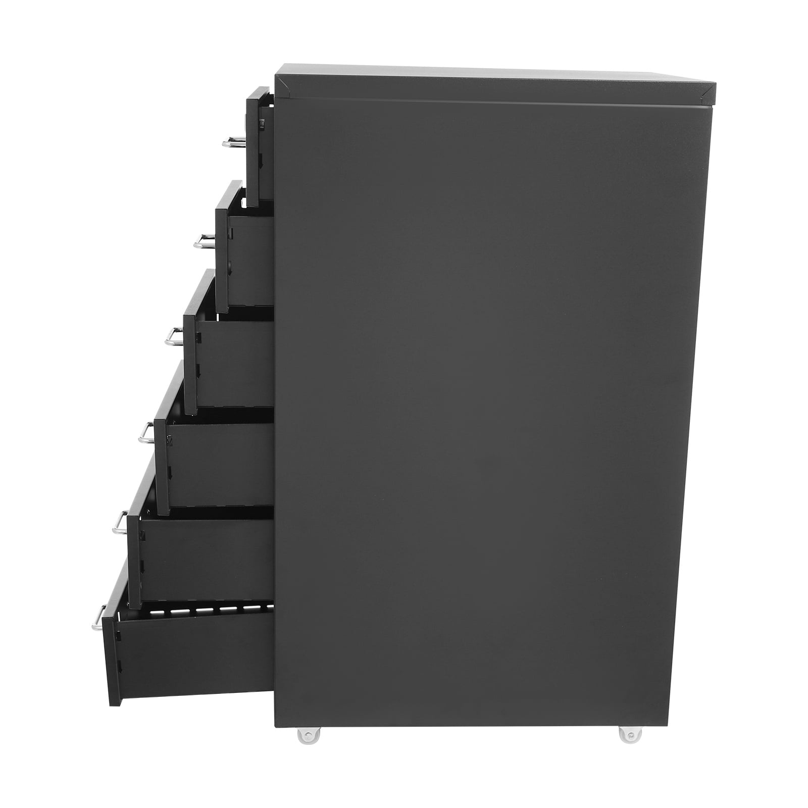 Vertical File Cabinet 6 Drawer Lockable Office Storage Steel Organizer Black