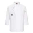 thumbnail image 4 of Chaquetas Abrigo de Manga Larga Uniformes Hotel Restaurantes - Blanco, L Sunnimix uniforme de chaqueta de chef, 4 of 7
