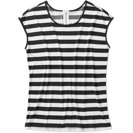 George Women's Zipper Back Stretch Jersey T-Shirt