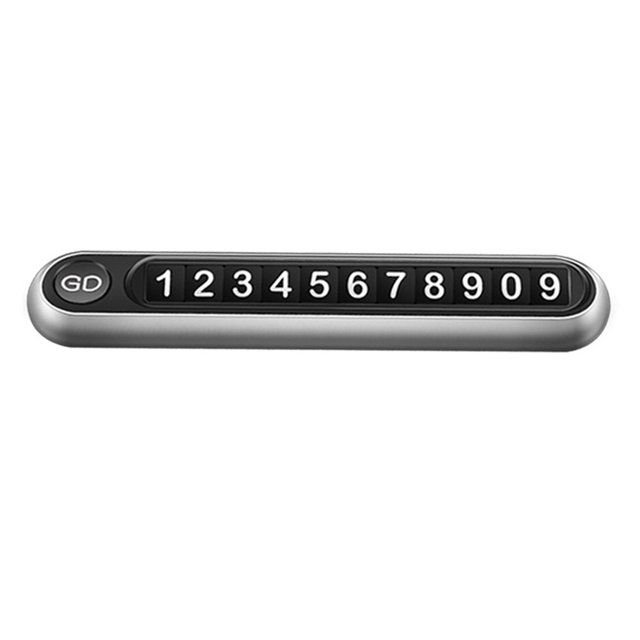 CARTTOU Car Temporary Parking Card Mobile Phone Number Plate Alloy Luminous for Vehicle