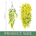 thumbnail image 5 of Faux Flowers Artificial Hanging Flower Outdoor Artificial Petunias for Outdoors UV Resistant Silk Flowers for Outside for Summer Kitchen Porch Patio Balcony Backyard Decor (1Pc,Yellow), 5 of 5