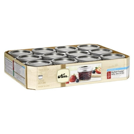 Hearthmark 4 oz Decorative Quilted Jelly Jars with Lids and Bands