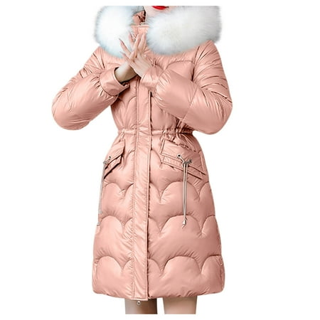 

Women s Waterproof Ski Jacket 2022 casual quente zíper jaqueta frente aberta cardigã Feminino Casaco winter Relaxed Thicken Furry Lined Thermal Down Jackets