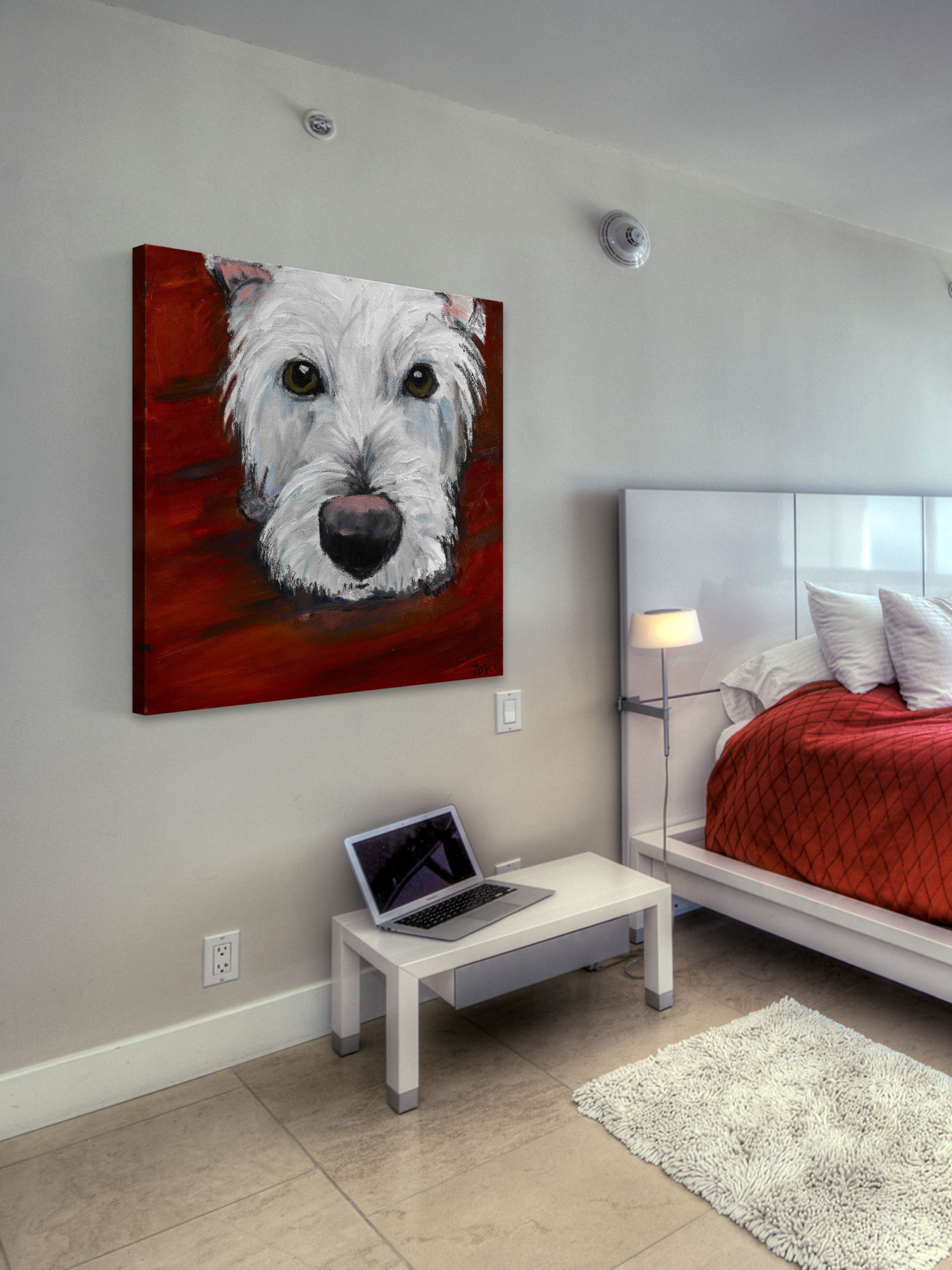 Marmont Hill Inc Marmont Hill - "Red Dash" by Tori Campisi Painting Print on Canvas