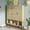 Wood, variant on Modern Slim Hidden Shoe Cabinet, Freestanding Shoe Cabinet with 2 Flip Drawers, Entryway Narrow Shoe Storage with Adjustable Shelf&Top Cubby&Doors, Natural