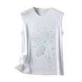 thumbnail image 1 of Pompotops Women's O-Neck Sleeveless Print Tops, 1 of 4